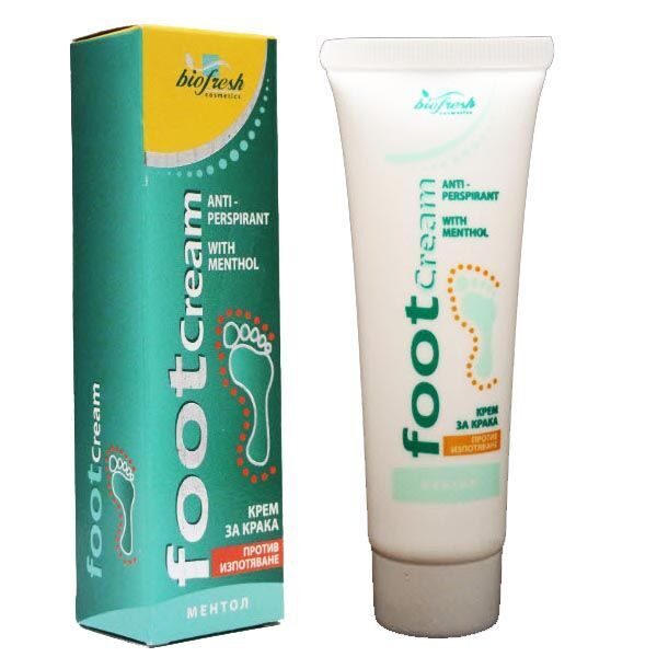 Кrēms pret kāju svīšanas ar mentolu, 50ml