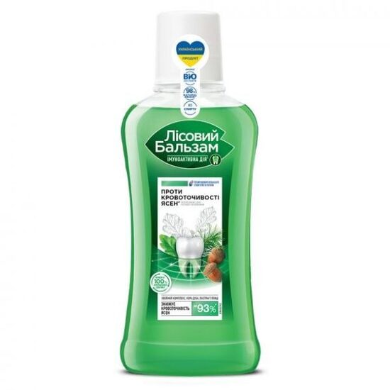 “LESNOJ BALSAM” SMAGANU SKALOŠANAS LĪDZEKLIS AR OZOLA MIZAS UN BALTEGLES EKSTRAKTIEM ZĀĻU UZLĒJUMĀ, 400 ML