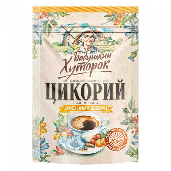 Цикорий растворимый с лимонником и облепихой, 100г 