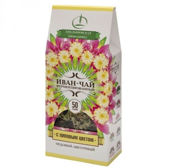 Иван - чай ферментированный листовой с липовым цветом, 50 гр 