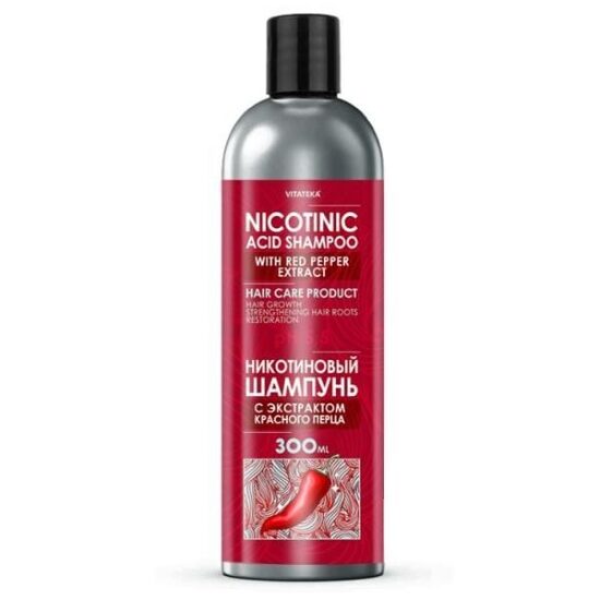 Šampūns ar nikotīnskābi un sarkano piparu ekstraktu, 300 ml