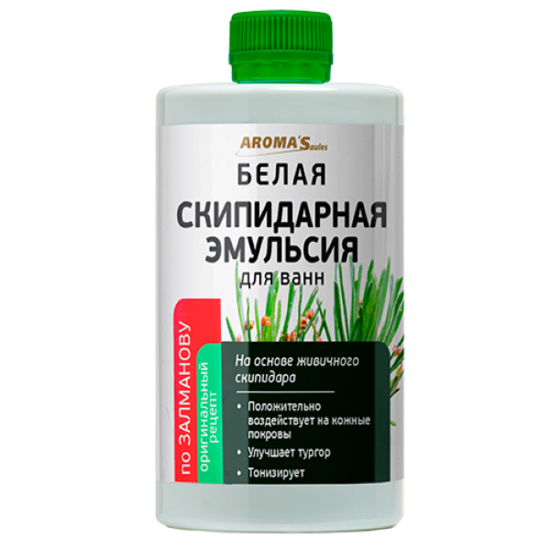 Terpentīna emulsija vannām "Baltā" pēc Zalmanova receptes, 450 ml
