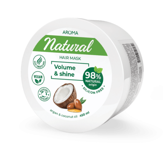 Matu maska "Argan and coconut", matu apjomam un spīdumam, 450ml