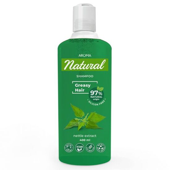 Aroma Natural šampūns ar nātru ekstraktu taukainiem matiem 400ml