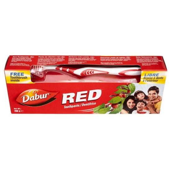 DABUR RED ZOBU PASTA, 200G + ZOBU BIRSTE