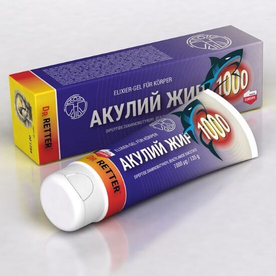 Ķermeņa eliksīra gels ar haizivju eļļu, 135 ml