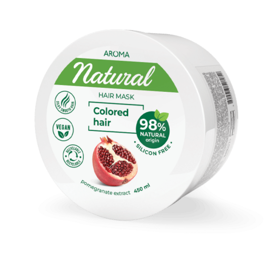 Matu maska ar granātābolu ekstraktu, krāsotiem matiem, 450 ml