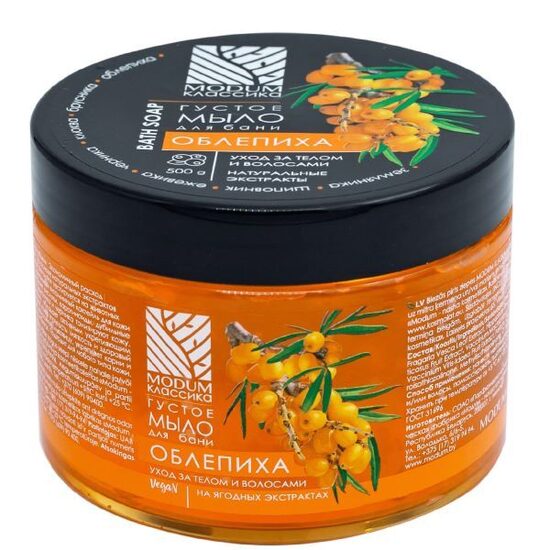 Biezās pirts ziepes "Smiltsērkšķis", 500 g