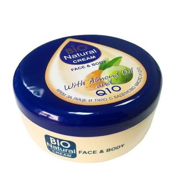 Pretgrumbu sejas un ķermeņa krēms ar mandeļu eļļu un Q10 250 ml