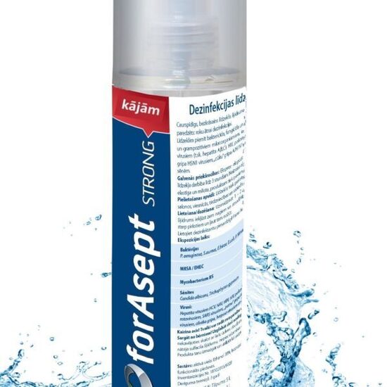 Kāju dezinfekcijas līdzeklis ar pretsēnīšu un pretmikrobu iedarbību "forAsept Strong", 200 ml