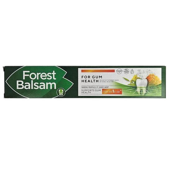 FOREST BALSAM Profilaktiskā zobu pasta ar propolisa un asinszāles ekstraktiem uz zāļu novārijuma, 75 ml
