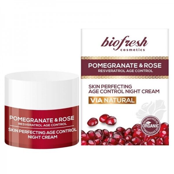 Skin perfecting age control night cream with pomegranate and rose Via Natural 50ml