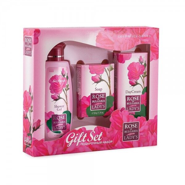 GIFT SET FOR WOMEN - SHOWER GEL 100 ml, COSMETIC SOAP, DAY CREAM