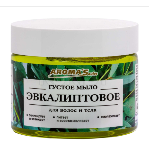 Biezās ziepes matiem un ķermenim "Eikalipts", 250 g